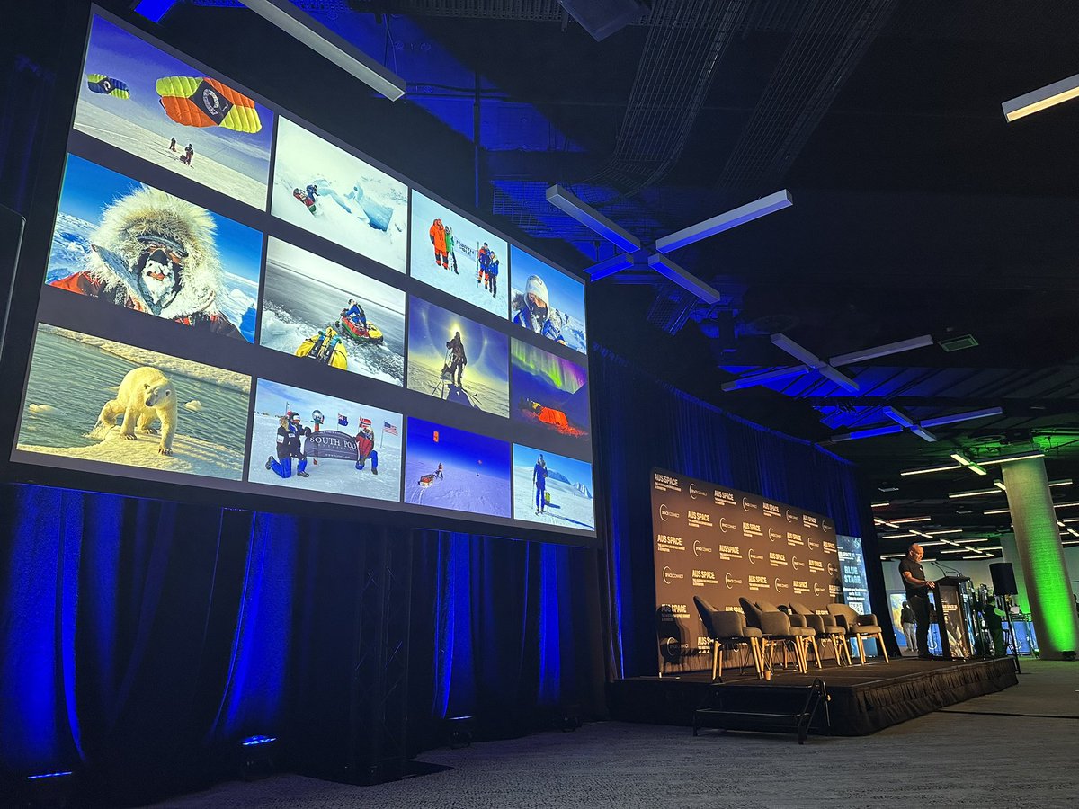 ac_charania's tweet photo. Final keynote yesterday in Sydney at Australian Space Summit and Exhibition 2025 #AusSpace from latest Australian astronaut Eric Philips (polar explorer and guide) on the Fram2 mission on @SpaceX Crew Dragon. first human polar low Earth orbit mission, a great achievement for commercial space also because none of the crew were trained aircraft pilots - a sign of the expansion (also demonstrated X ray scanning on mission)