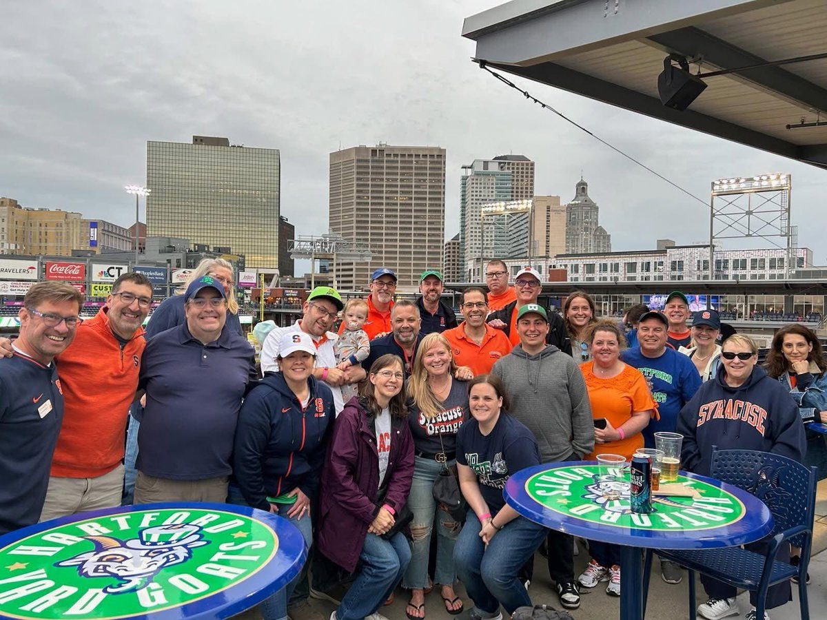 Great night tonight with <a href="/SUAlums/">Syracuse University Alumni🍊</a> at the Hartford <a href="/GoYardGoats/">Hartford Yard Goats</a>! Thanks to our <a href="/SUinCTWMA/">SU Alumni Club CTWMA</a> home team for making it happen!! 🍊⚾️
