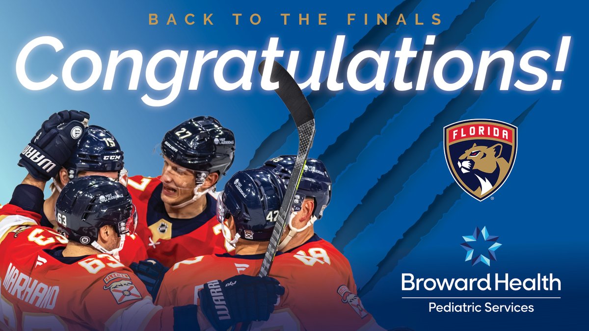 Broward Health (@browardhealth) on Twitter photo A big congrats to our pediatric partners, the Eastern Conference Champions! We’re cheering you on all the way to the Finals!
#GoCats <a href="/FlaPanthers/">x - Florida Panthers</a> A big congrats to our pediatric partners, the Eastern Conference Champions! We’re cheering you on all the way to the Finals!
#GoCats <a href="/FlaPanthers/">x - Florida Panthers</a>