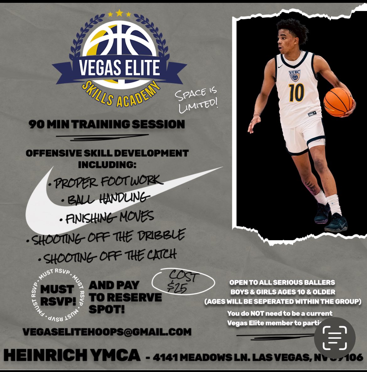 Valerie Brown (@valerieinhoops) on Twitter photo Vegas Elite Basketball Club <a href="/VegasEliteHoops/">Vegas Elite</a> 🏀 Skills Academy
📅 Sunday - June 1
⏰10:30 am - noon
➡️Heinrich YMCA
Grade 3rd - HS (boys/ girls)
***You do not need to be a member of our club to participate — register at👇🏼👇🏼
vegaselitebasketballclub.org/events/vegas-e… Vegas Elite Basketball Club <a href="/VegasEliteHoops/">Vegas Elite</a> 🏀 Skills Academy
📅 Sunday - June 1
⏰10:30 am - noon
➡️Heinrich YMCA
Grade 3rd - HS (boys/ girls)
***You do not need to be a member of our club to participate — register at👇🏼👇🏼
vegaselitebasketballclub.org/events/vegas-e…