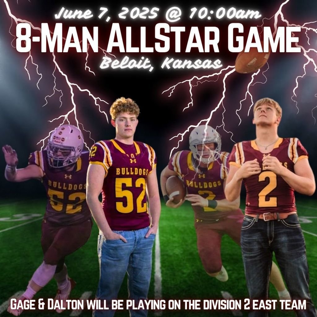 Head on over to Beloit to watch these Bulldogs play in their last football game. Both Gage and Dalton will be on the Division II East Team that will play at 10:00am. Good Luck, Gage and Dalton!