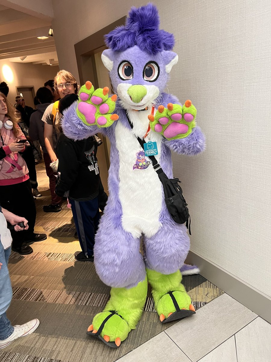 StrayBlazer's tweet image. First time meeting a friendly @nova_the_otter #Furlandia2025