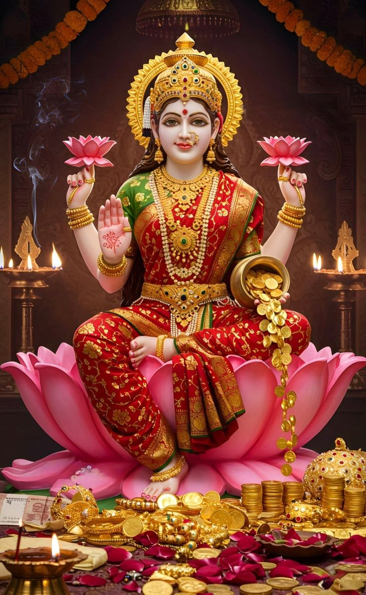 "Namastestu Mahaamaaye 
Shri Peethe Sura-Pujite..
Shankha Chakra Gadaa Haste 
MahaaLakshmi Namostute.."
Jai Shri Lakshmi Narayan!!
Wishing everyone a blessed Thursday.
🙏🪷🌹🪷🙏🪷🌹🪷🙏🪷🌹🪷🚩