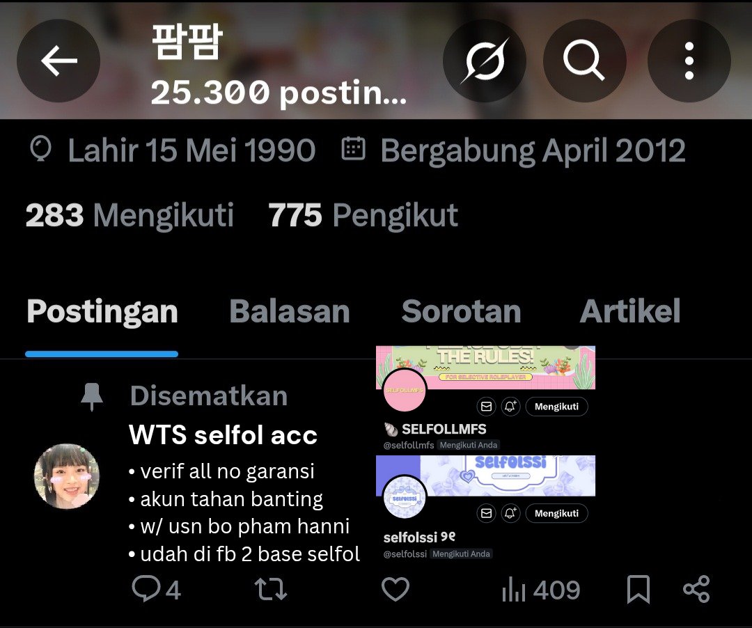 wts acc inact selfol tahun lama ada f inactnya 500an, dimainin sendiri, upchar manual &amp; bekas join oa. price atau mau nanya nanya boleh langsung dm x.com/fretvful aja ya bubs! 🤗

#zonauang #zonajajan #zonaBU