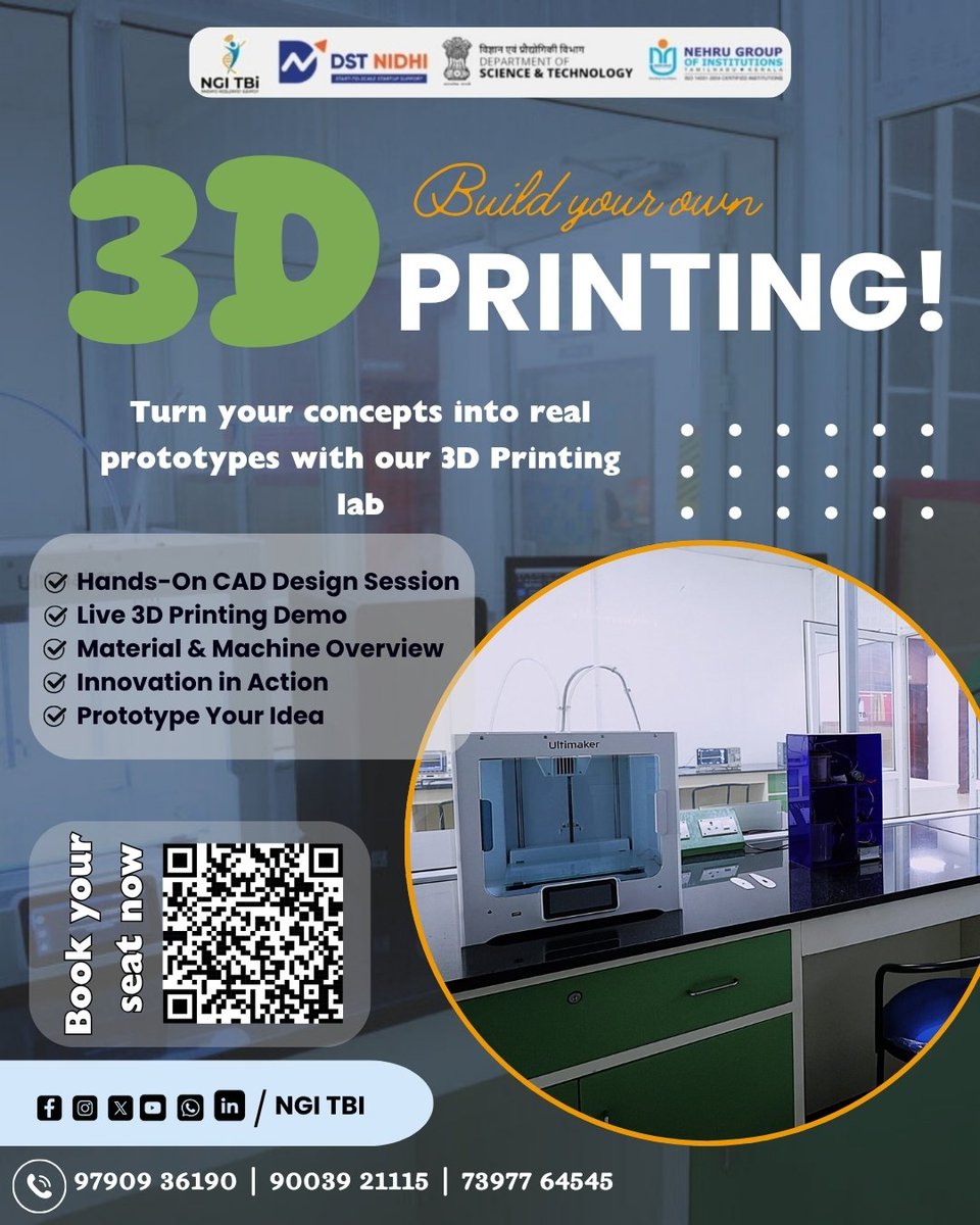 ngi_tbi's tweet image. 🎯 *Build Your Own Prototype with 3D PRINTING!*
Turn your bold ideas into tangible creations at NGI TBI’s *cutting-edge 3D Printing Lab*! 🖨️💡

#3DPrinting #PrototypingLab #InnovationInAction #MakersLab #NGITBI #StartupSupport #CreateWithTech #DesignToReality #Prototype