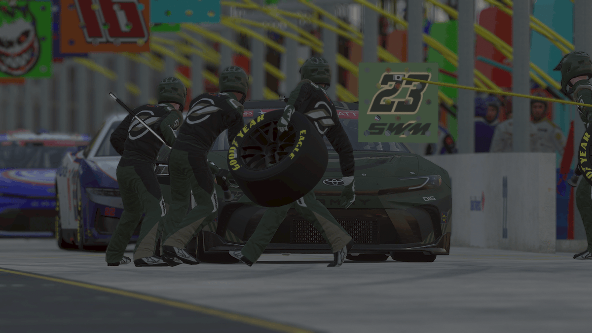 Shayne Wyatt (@shaynewyatt4) on Twitter photo P16 tonight at Charlotte in the Moonshiners Racing League. Our #23 <a href="/SimWrapMarket/">SimWrapMarket.com</a> Toyota Camry looked good, but wasn't quite where we needed it to be. Thanks to Precision Speed Solutions and <a href="/DIGeSports/">DIG eSports</a> for the continued support.
Onto Nashville! P16 tonight at Charlotte in the Moonshiners Racing League. Our #23 <a href="/SimWrapMarket/">SimWrapMarket.com</a> Toyota Camry looked good, but wasn't quite where we needed it to be. Thanks to Precision Speed Solutions and <a href="/DIGeSports/">DIG eSports</a> for the continued support.
Onto Nashville!