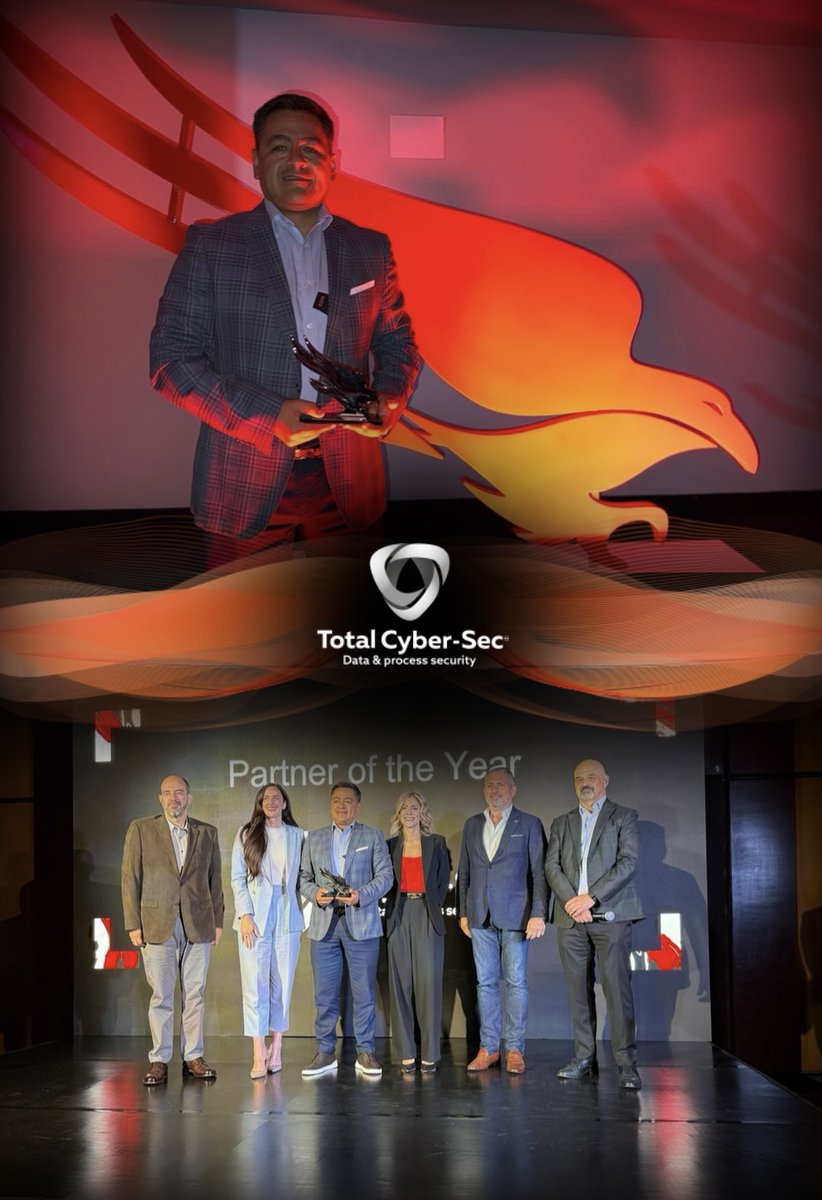 totalcybersec's tweet photo. ¡Enhorabuena! Hoy en el #PartnerSummitMéxico2025 de @CrowdStrike recibimos el premio #PartnerOfTheYear, un logro que nos impulsa a seguir defendiendo el futuro digital, con más fuerza que nunca.
Gracias a nuestro equipo por hacerlo posible.
#FamiliaTotalCyberSec https://t.co/sHsxmYFe2M