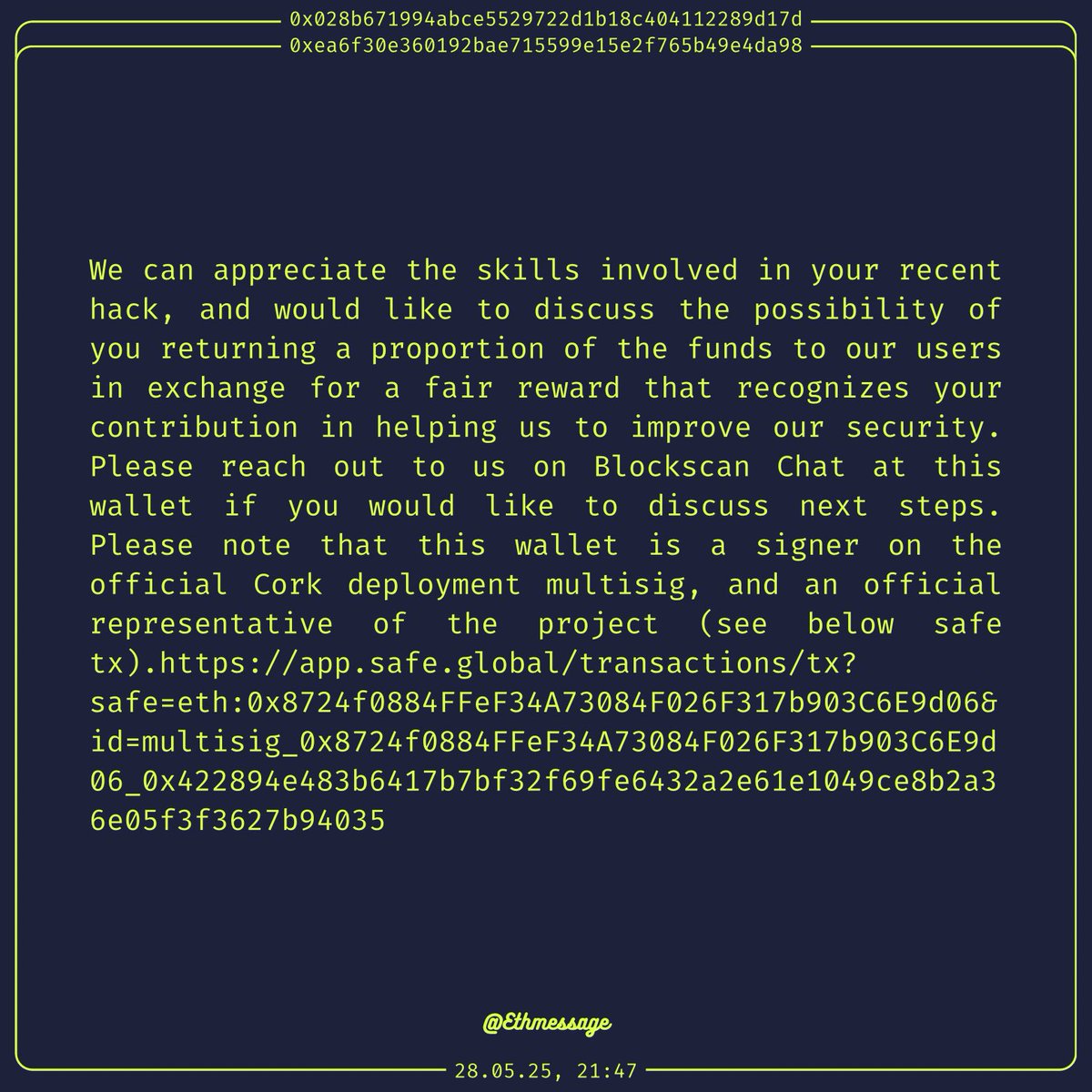 EthMessage tweet media