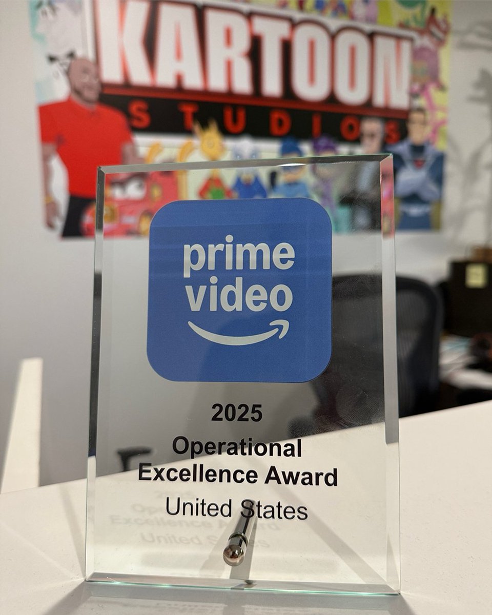 Kartoon Studios Wins Amazon’s Operational Excellence Award
Reflecting flawless execution and seamless integration with Amazon’s systems, a key edge as we scale.
Combined with triple-digit watchtime growth,  signals long-term investor value. 🚀 $TOON
