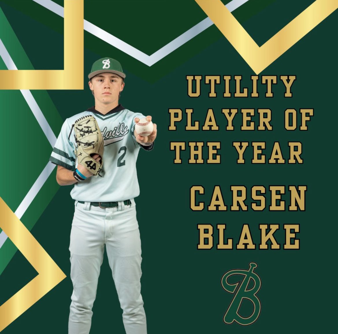 Congrats to Carsen Blake on District 6-5A Utility Player Of The Year!