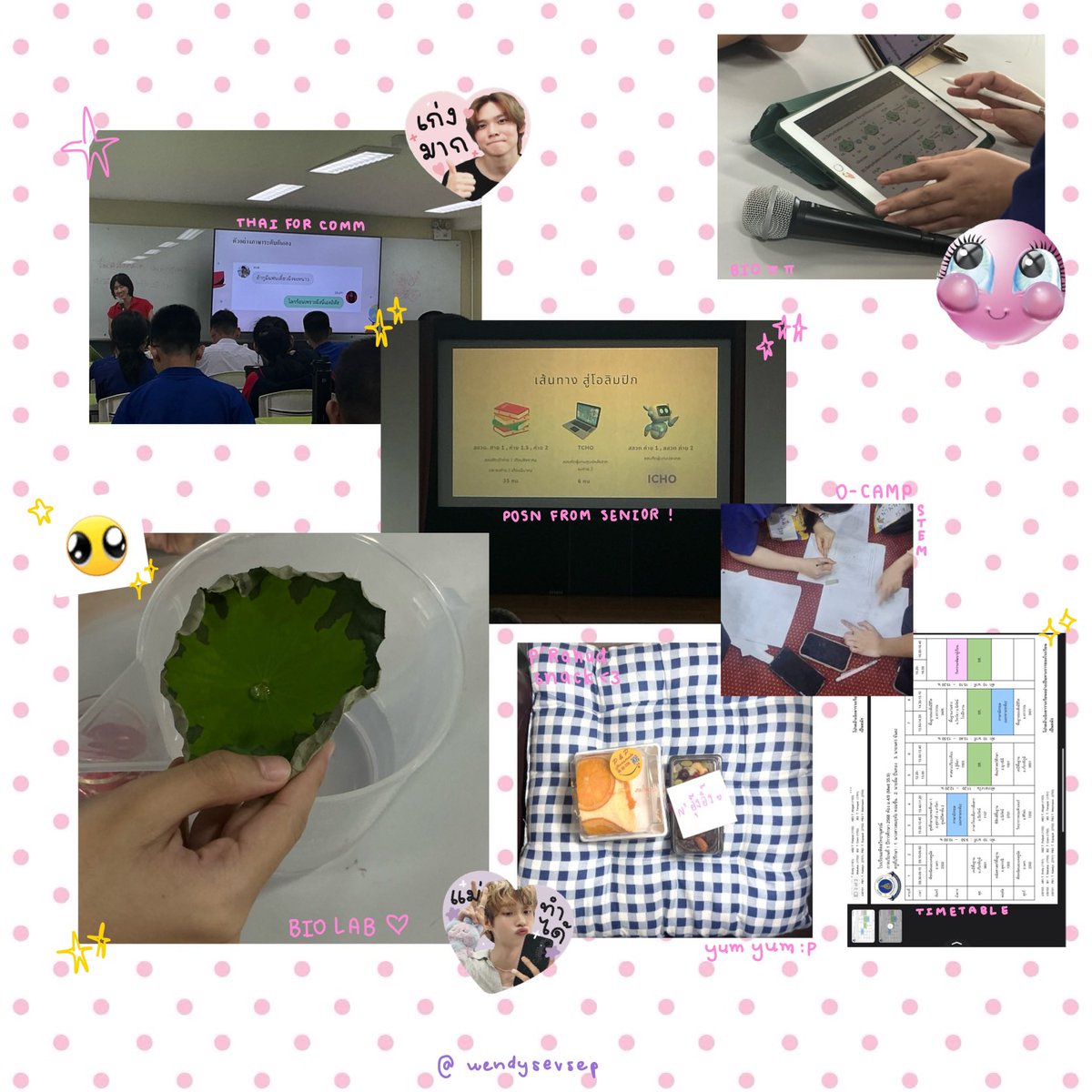 wendysevsep's tweet photo. May dump at Mwit
ชีทภาษาอังกฤษทั้งคณิตฟิสิกเคมี y y แต่ก้ยางไหว ออกกำลังกายทุกวันเก็บชม.ส่งครู เมื่อยโคสส ส แต่ขึ้นหอเมื่อยกว่า คาบว่างเยอะมาก (เอาไปเรียน asynchronous หมด . . ) ได้ทำงานช่างจิงจังด้วย ตัดไม้ทำฉาก ใช้เครื่องกลึง ได้ทำแลปบ่อยมาก♥️♥️ เลิฟ ๆ
#studywsepty #dek71 https://t.co/oVqHa7WTAQ