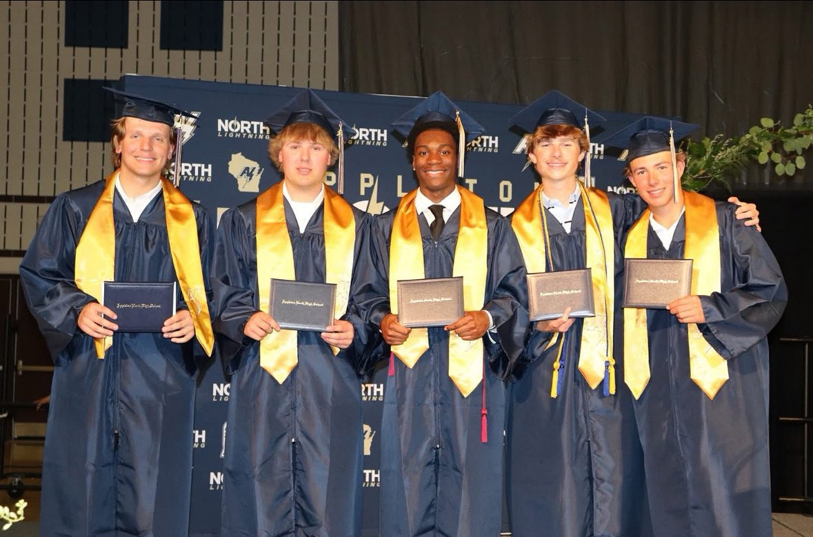 Proud of these 5…awesome night watching them walk across the stage! Congratulations gentlemen the future is bright #oncealightning
 <a href="/JackKangas4/">Jack Kangas</a> <a href="/Loganhudson23/">Logan ...</a> <a href="/LeviWat84234640/">Levi Watts</a> <a href="/BraydanCampbel5/">Braydan Campbell</a> <a href="/gus_rieckman/">Gus Rieckman</a>