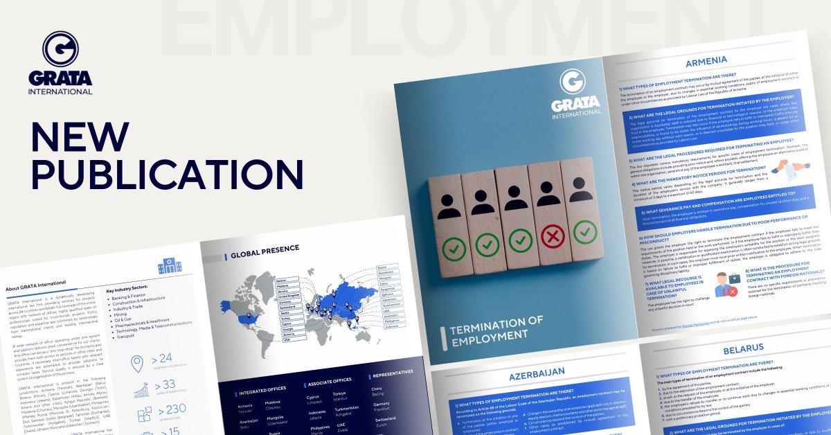 💼 Termination of #employment is a complex process governed by detailed regulations that vary significantly across jurisdictions. This material provides a comparative overview of employment termination regulations across 15 countries.

🔗  buff.ly/jCJoEfA