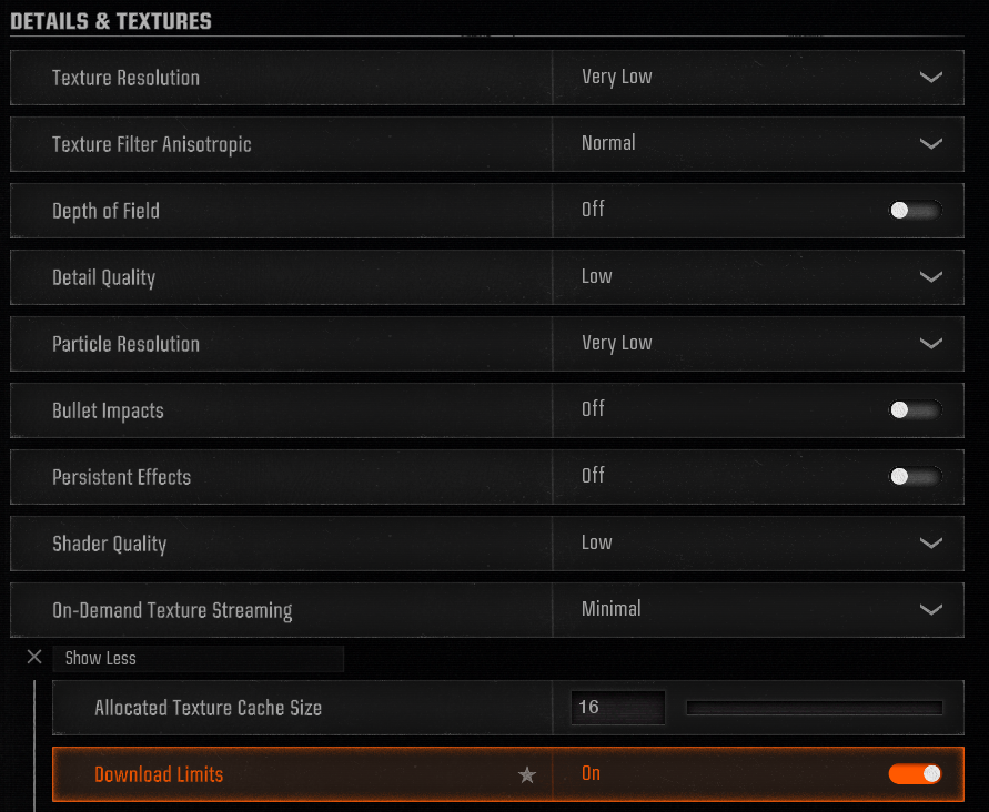 MasonReact's tweet photo. BEST SEASON 04 CALL OF DUTY #BlackOps6 GRAPHICS SETTINGS 📈 ( MAX FPS )

Apply these graphics settings after the season 04 update on Call of Duty Black Ops 6 to ensure you're getting the best FPS, better visual quality, and an overall smoother game 👇 https://t.co/8TDEZp1BUu