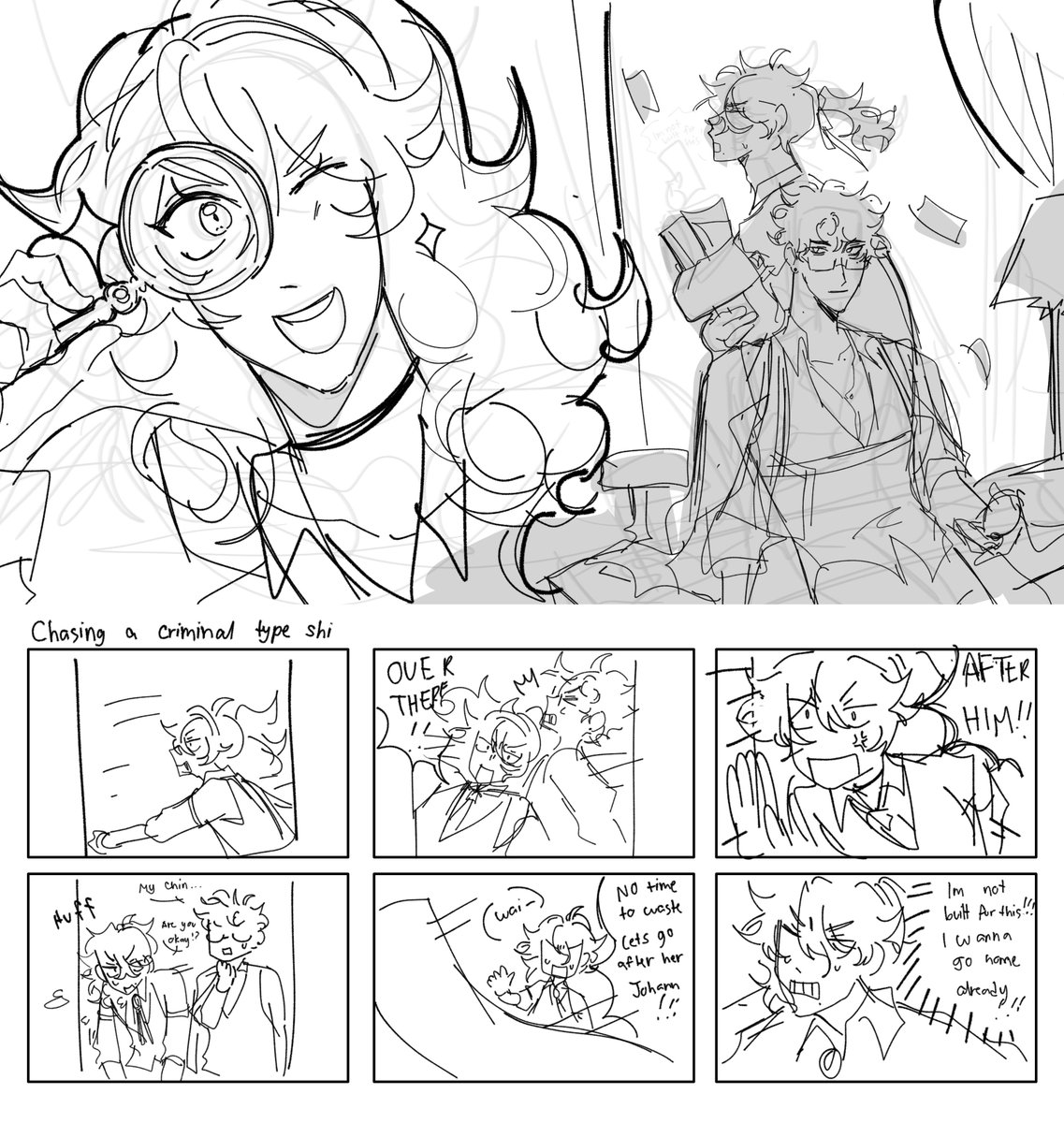 random ahh detective au with milli, dante and johann trio