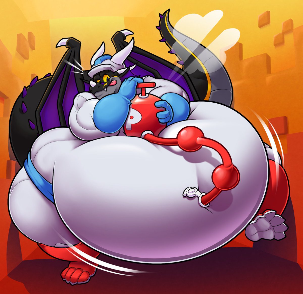 Zael was never much of a gamer, but when he heard about the inflation game Dig Dug, he was excited to try it! Too bad he never quite figured out how to play...

Adorable c0mmish by <a href="/RoundWombo/">RoundWombo🔞</a>!