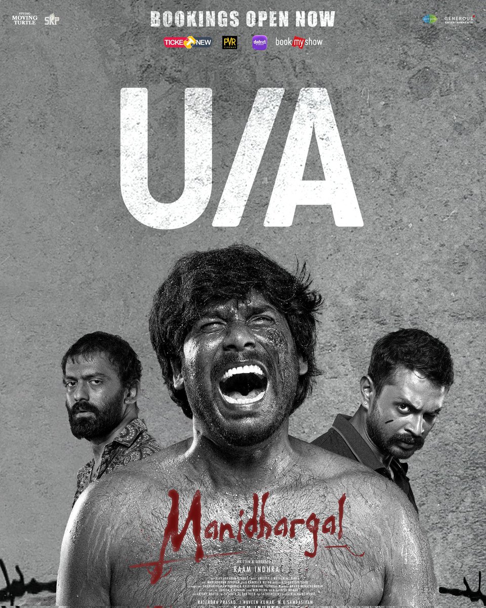 Ramesh Bala (@rameshlaus) on Twitter photo #Manidharagal censored with U/A. From Tomorrow in theatres.
Bookings Open now 🎟️
<a href="/Raam_Indhra_/">Raam Indhra</a> <a href="/studiomovturtle/">MOVING TURTLE</a> <a href="/SKPOffl/">SHRI KRISH PICTURES</a> <a href="/NomandPrasad/">Rajendra Prasad</a> @naveenk907 <a href="/AjayAbrahamGeo1/">Ajay Abraham George</a> <a href="/Dinsa_edit/">Dinsa</a> @Gunavanthan <a href="/KapilKapilan_/">KAPIL KAPILAN</a> <a href="/the_arjundev/">ArjunDev Saravanan</a> <a href="/dostoyevskied/">antony britto</a> <a href="/VasanthSKarthik/">Vasantha Karthik</a> <a href="/iamKarthikNetha/">lyricist karthik netha</a> #Manidharagal censored with U/A. From Tomorrow in theatres.
Bookings Open now 🎟️
<a href="/Raam_Indhra_/">Raam Indhra</a> <a href="/studiomovturtle/">MOVING TURTLE</a> <a href="/SKPOffl/">SHRI KRISH PICTURES</a> <a href="/NomandPrasad/">Rajendra Prasad</a> @naveenk907 <a href="/AjayAbrahamGeo1/">Ajay Abraham George</a> <a href="/Dinsa_edit/">Dinsa</a> @Gunavanthan <a href="/KapilKapilan_/">KAPIL KAPILAN</a> <a href="/the_arjundev/">ArjunDev Saravanan</a> <a href="/dostoyevskied/">antony britto</a> <a href="/VasanthSKarthik/">Vasantha Karthik</a> <a href="/iamKarthikNetha/">lyricist karthik netha</a>