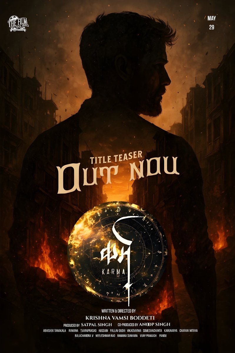 The past ignites. The future awaits.
#Karma – Title Teaser OUT NOW! 🔥

🎬 Directed by Krishna Vamsi Boddeti
🎥 A Satpal Singh Production

👁‍🗨 Watch the teaser 👉 youtu.be/kYbH6uru7mc?si…

#KarmaTitleTeaser #Thriller #IndianFilm #NowStreaming #FilmLaunch