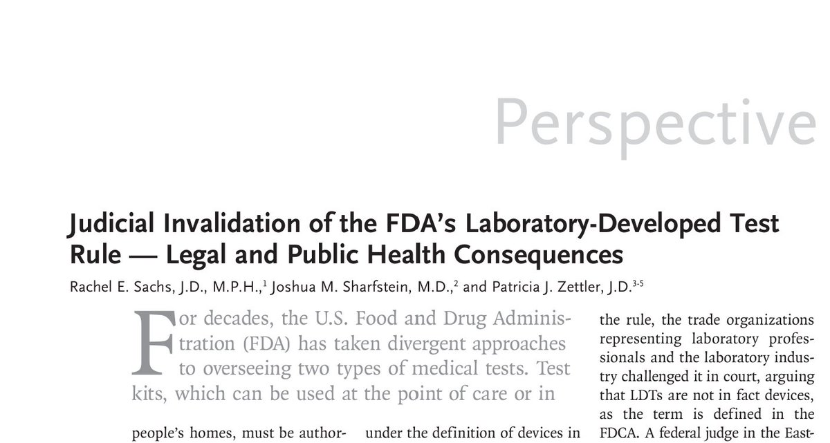 Aleks_Rajkovic's tweet photo. The @NEJM op-ed on FDA oversight of #LDTs misses critical points. The authors do not understand molecular testing. The FDA's attempt to regulate LDTs as devices oversteps its authority, ignoring the unique role academic medical centers and pathologists play in safeguarding patient care. #VALIDAct critics, including @Pathologists @AMPath , and @ACLAlabs, highlight how current regulations under CLIA already ensure accuracy and safety, without stifling innovation. Imposing excessive FDA oversight could delay life-saving tests and restrict patient access to personalized care. #FDA #LDTs #Pathology #ClinicalLabs #PatientCare #genetics #genomics @NEJM
https://t.co/BVXmYrAS74