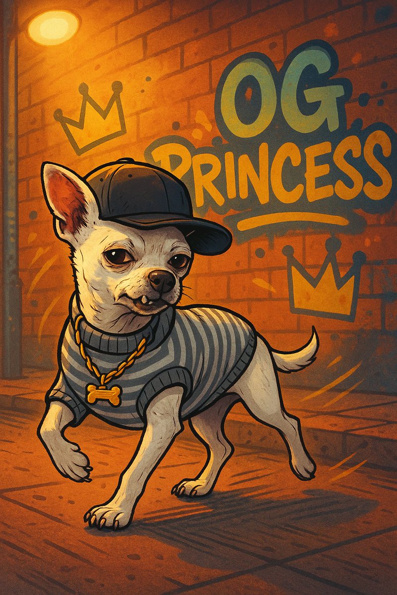 CorinthMetaX's tweet photo. ☯ Don't get it twisted — that limp ain’t weakness, it’s swagger. OG Princess been runnin’ these streets since before your pup was outta kibble. Crown heavy. Drip heavier. 🐾👑 #OGPrincess ☯ https://t.co/NRRZEcRnHv