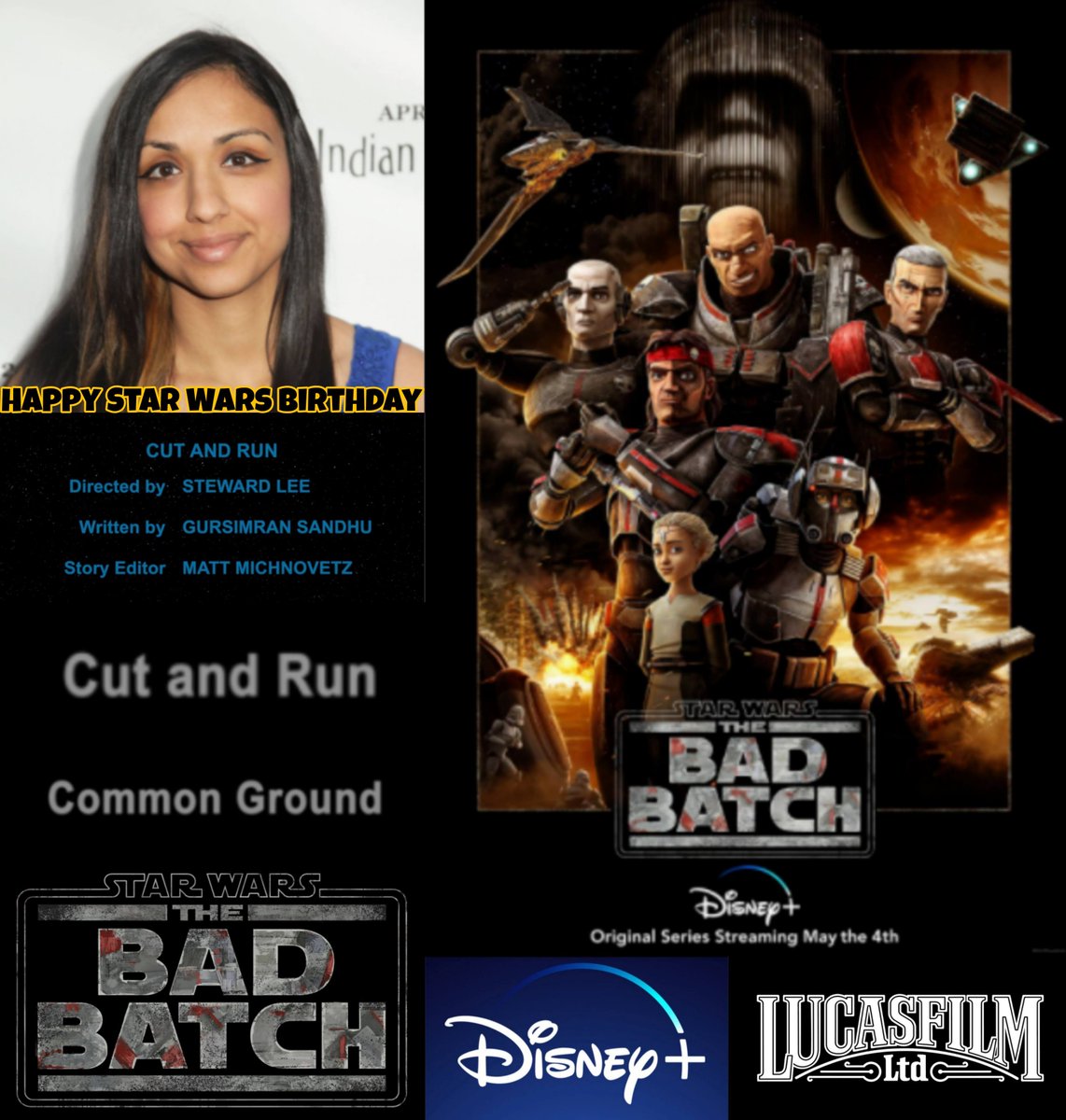 MrSamuelAllen's tweet image. Happy Birthday to #GursimranSandhu, she wrote episodes "Cut and Run" &amp;amp; "Common Ground" for the 1st season of #StarWarsTheBadBatch. Follow her on Instagram instagram.com/gursimran.k.sa…. May she have a good one.