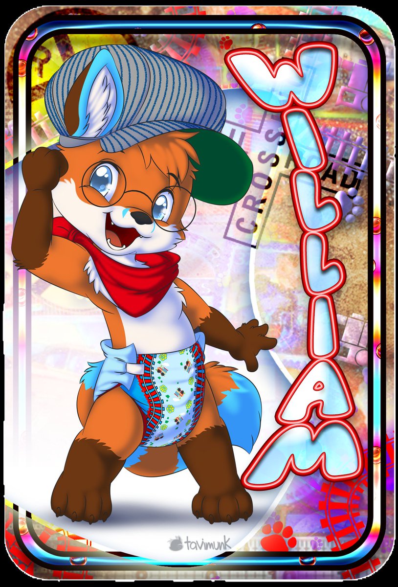 Choo choo all aboard the Train to TFF! What, never seen a pup liking trains before. Well, now you have!  Tavitag  created by TaviMunk  on Bluesky
Thank you so much  for this Tavi