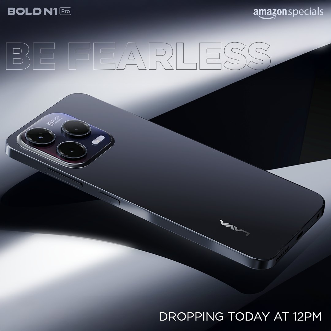LavaMobile's tweet image. Bold N1 Pro – Launching today, 12 PM on @amazon​IN
Get Notified: amzn.to/4kwaZOq​

#BoldN1Pro #BeFearless #LavaMobiles #ProudlyIndian