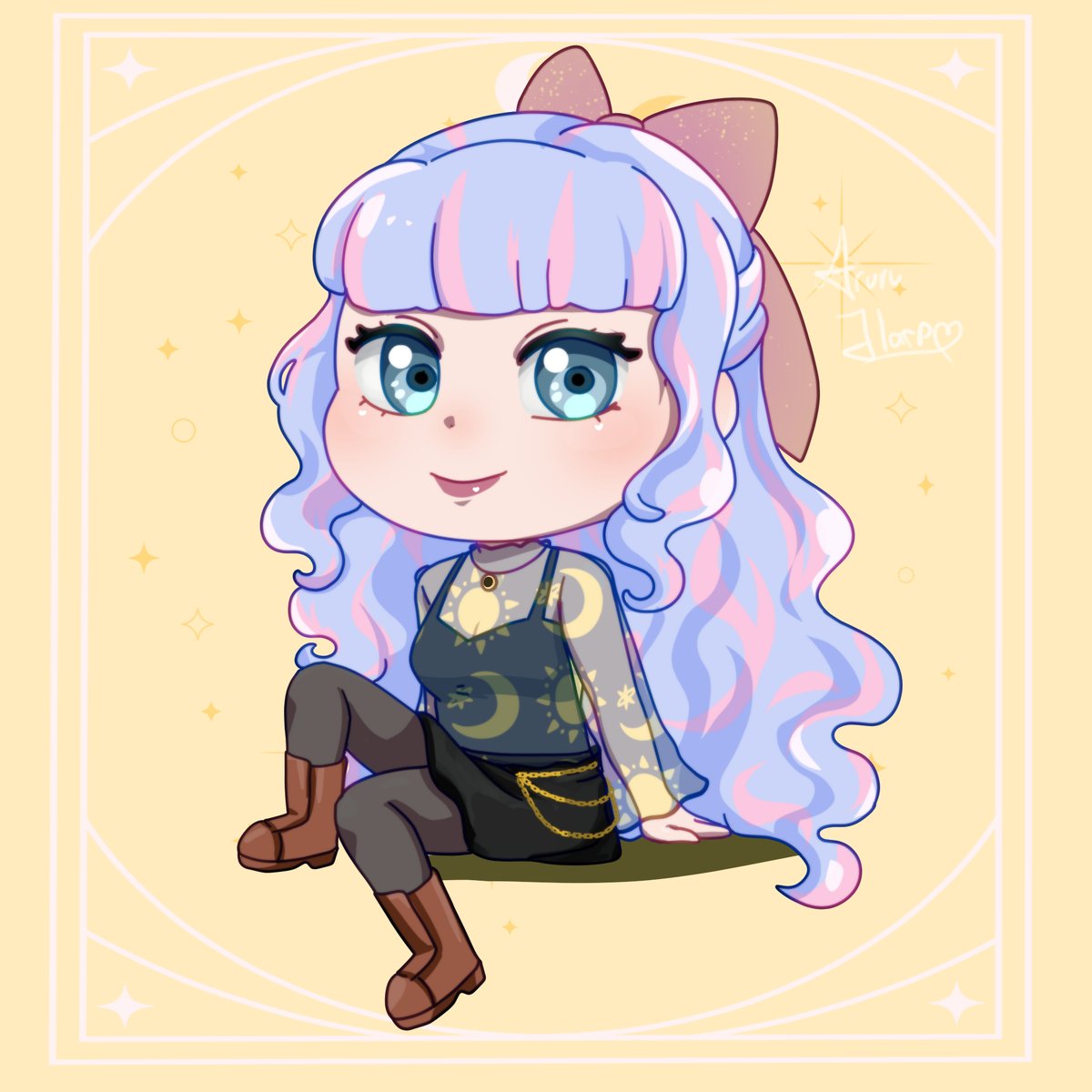 Chibi de Aura pj de <a href="/Christerva/">Chris🌙🎃🎲🎙️ #MahoShojoNoOwariT2🎀</a> en #ADOMA
Espero que les guste uwu)r ♥