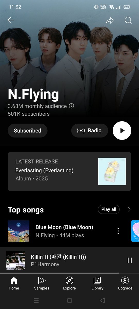 NFiaLysa's tweet image. N.Flying got 3.68M monthly audience on their YouTube channel. Casual listener &amp;amp; public love them 🥰🥰❤️✨✨