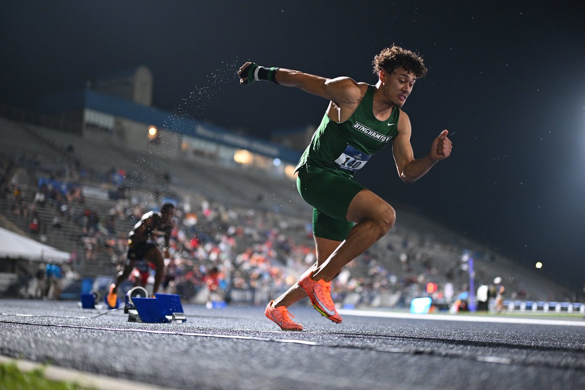 Courtesy of Dave Berman - check out these photos from Marcus Johnson’s first-round race at the <a href="/NCAATrackField/">NCAA Track & Field</a> East Region Meet!

#ONEBinghamton #AETF