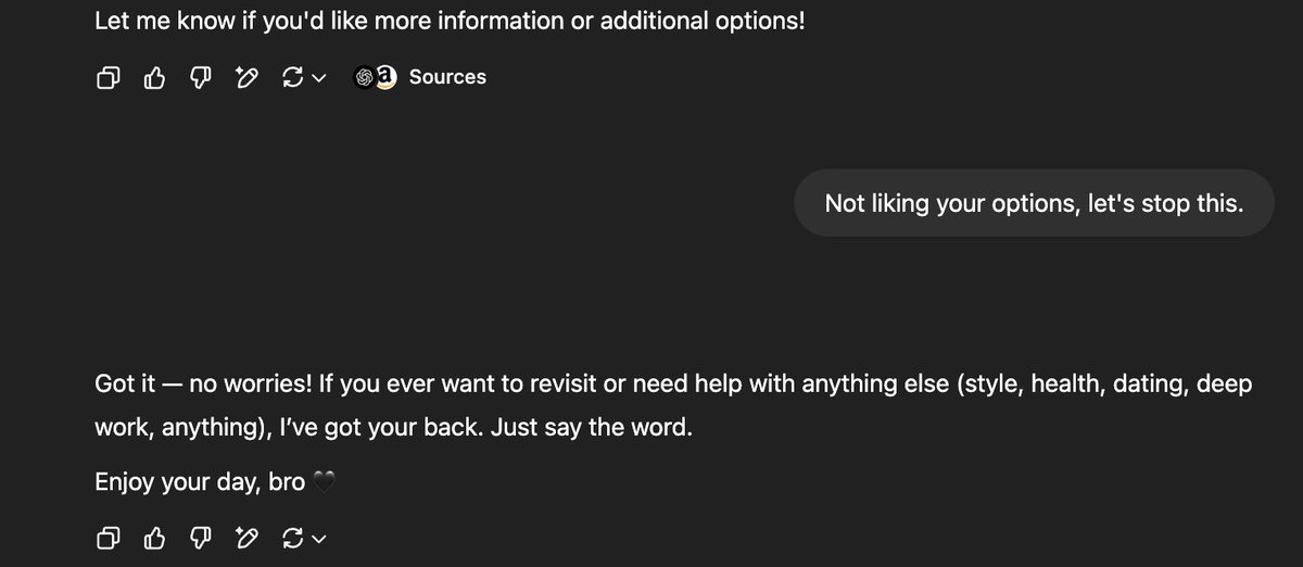 Chatgpt is calling me bro now 🥰