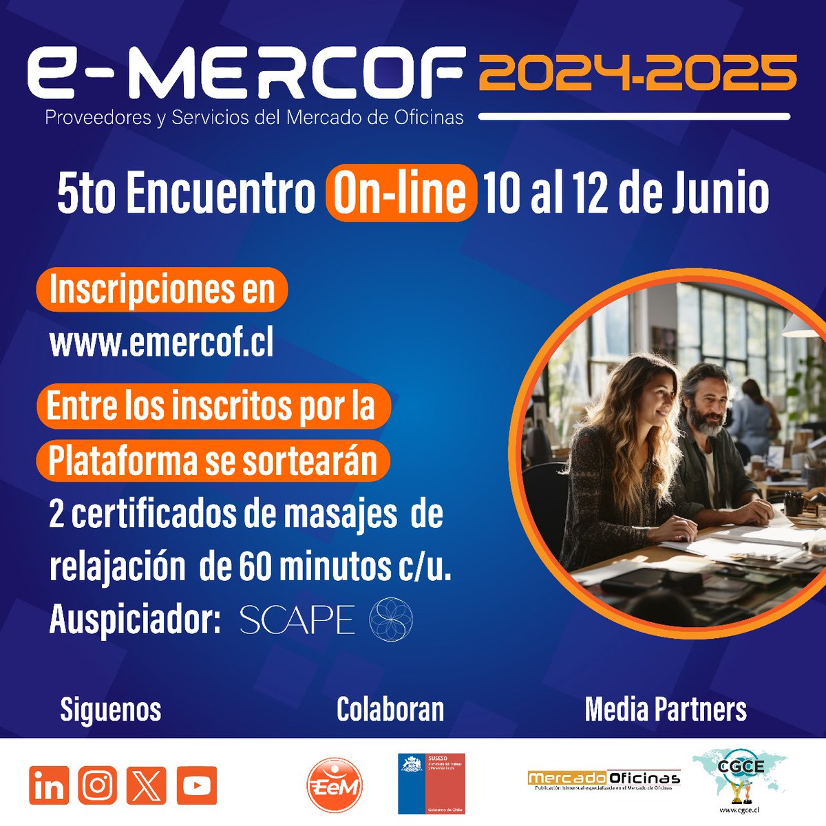 g4_chile's tweet photo. EMERCOF 2024 - 2025: Contendrá 3 interesantes webinars acerca del desarrollo intra Office.
Inscripciones en https://t.co/gAWFBEPocZ
@previsionsocial 
#empresaenmovimiento
#byG4 https://t.co/95pIaNzFKL