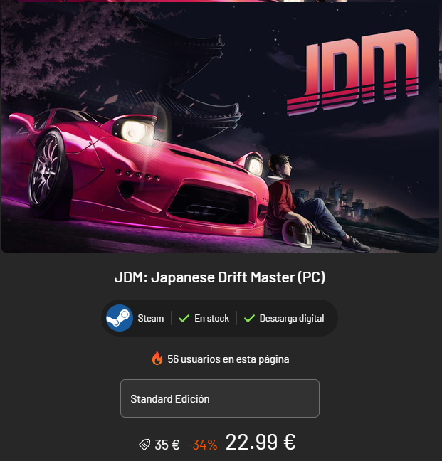 Con este juego estaba equivocado, pensé que me resultaría fácil driftear al ser Arcade o Simcade... pero me ha hecho sudar! SI os mola el mundillo, no puede faltar en vuestra biblioteca.
Aquí os ahorráis unos pavillos y me apoyáis mucho 🥰
instant-gaming.com/es/15198-compr…