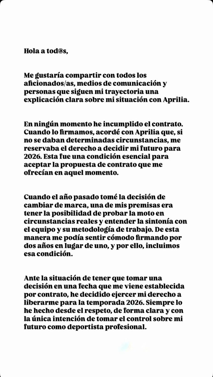 Alberto Puig se esta frotando las manos. Le ha llegado una opción para tener la figura de un piloto numero 1 en Honda. 

#Motogp