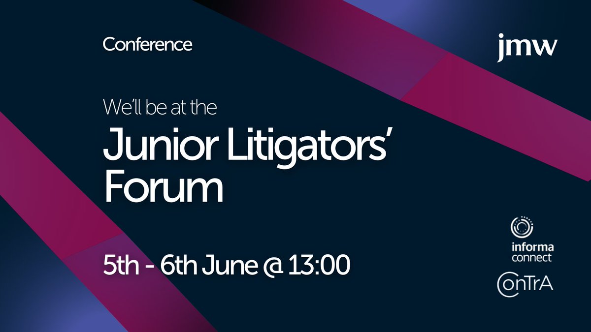 JMW Solicitors (@jmwsolicitors) on Twitter photo Our Private Wealth team is looking forward to attending the Junior #Litigators' Forum hosted by <a href="/InformaConnect/">Informa Connect</a> and <a href="/ConTrA_socials/">ConTrA (The Contentious Trusts Association)</a>. š
We are proud to be sponsoring this year's event supporting meaningful discussions around trust, estate, and Court of Protection #disputes. š Our Private Wealth team is looking forward to attending the Junior #Litigators' Forum hosted by <a href="/InformaConnect/">Informa Connect</a> and <a href="/ConTrA_socials/">ConTrA (The Contentious Trusts Association)</a>. š
We are proud to be sponsoring this year's event supporting meaningful discussions around trust, estate, and Court of Protection #disputes. š