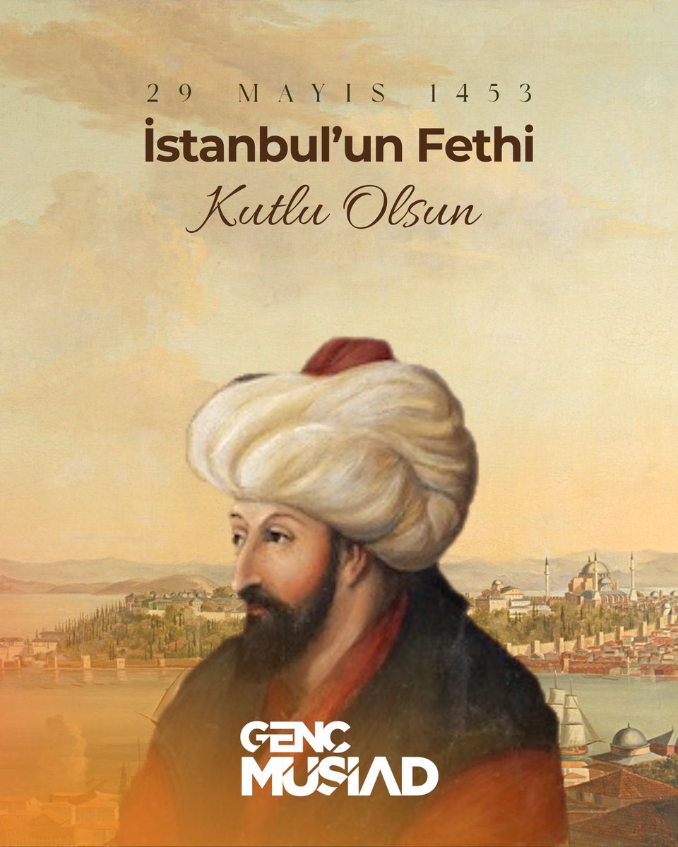 29 Mayıs 1453 – İstanbul’un Fethi

Peygamber müjdesine nail olmuş bir kumandan: Fatih Sultan Mehmet Han.

21 yaşında, aklıyla, ilmiyle, iradesiyle İstanbul’u fethederek sadece surları değil, gönülleri de açtı.
Bugün, 572 yıl sonra onun adını aynı hayranlıkla anıyor, emaneti olan