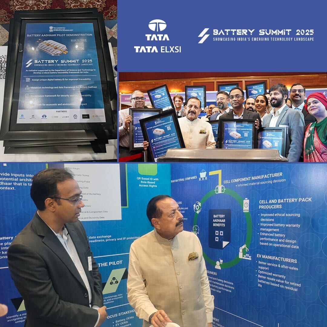 Minespider (@minespiderteam) on Twitter photo Big news from Indian Battery Summit 2025 and <a href="/tataelxsi/">Tata Elxsi</a> 🚀
Tata Elxsi has just unveiled its new Battery Aadhaar, a visionary leap towards India's digital battery infrastructure—powered by #MOBIUSPlus and Minespider’s blockchain #traceability technology🔋 Big news from Indian Battery Summit 2025 and <a href="/tataelxsi/">Tata Elxsi</a> 🚀
Tata Elxsi has just unveiled its new Battery Aadhaar, a visionary leap towards India's digital battery infrastructure—powered by #MOBIUSPlus and Minespider’s blockchain #traceability technology🔋