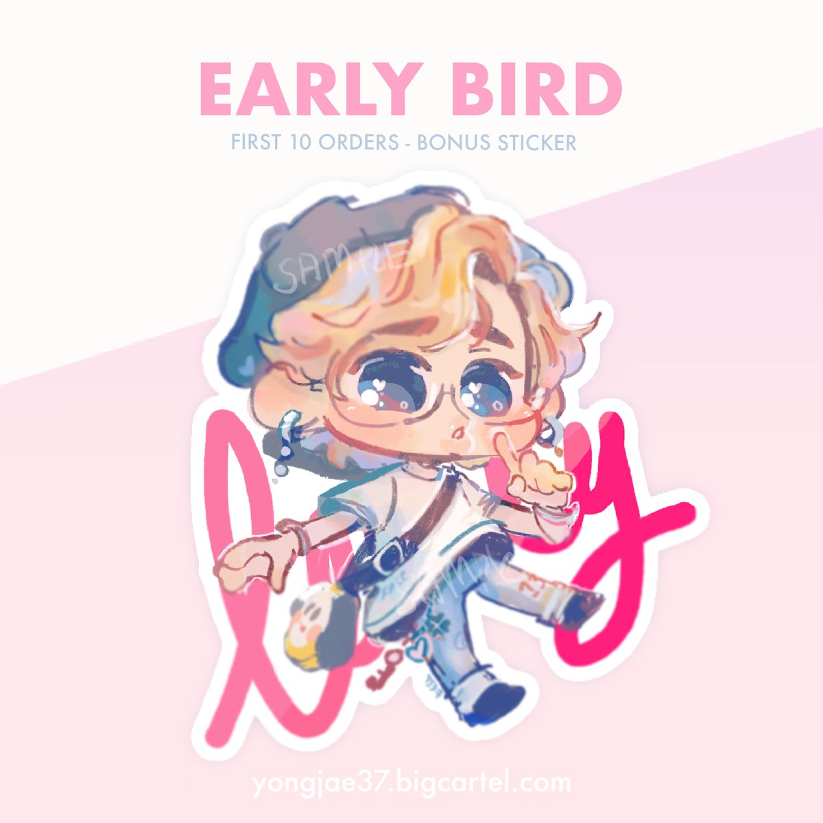 Sh0p is opening in a few days &lt;3 first 10 o rders will get a bonus jiminie vinyl sticker. 

please look forward to it 🙇‍♀️