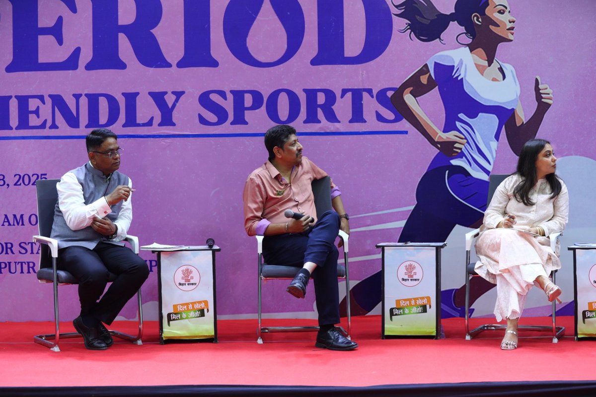 NehaSiingh_'s tweet photo. @bleedingblues_ celebrated its 5th birthday with Bihar Olympic Association and @BSSABihar @BiharSportsDept organising a stellar panel on- ‘Period Friendly Sports’. Striving for menstrual equity in sports with data driven research and inputs by Simply Sports! https://t.co/CtHxUVuk0Z