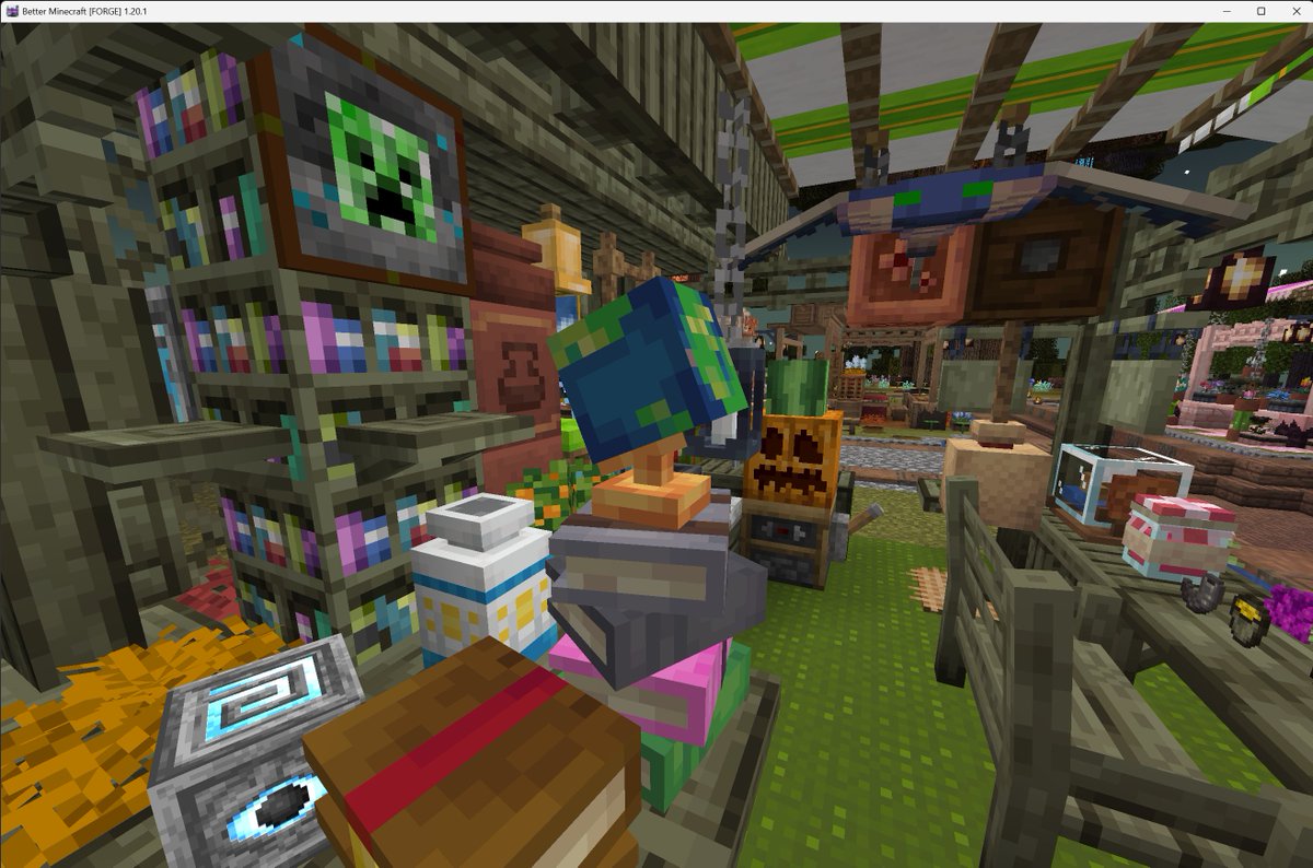 mogecra's tweet photo. 雑貨屋に地球儀を追加しました。
すごくいい
#マイクラ　#mod https://t.co/tr9U3ZT4id