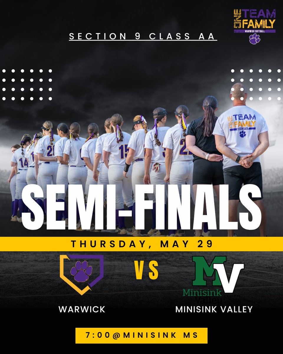 All the work.
All the sacrifice.
All season long—it’s led to this

The Wildcats are locked in.
One game. One goal

📍 Minisink Valley Middle School
🕒 7:00 PM

#Wildcats #SemifinalReady #ChasingTheFinals #LeaveNoDoubt