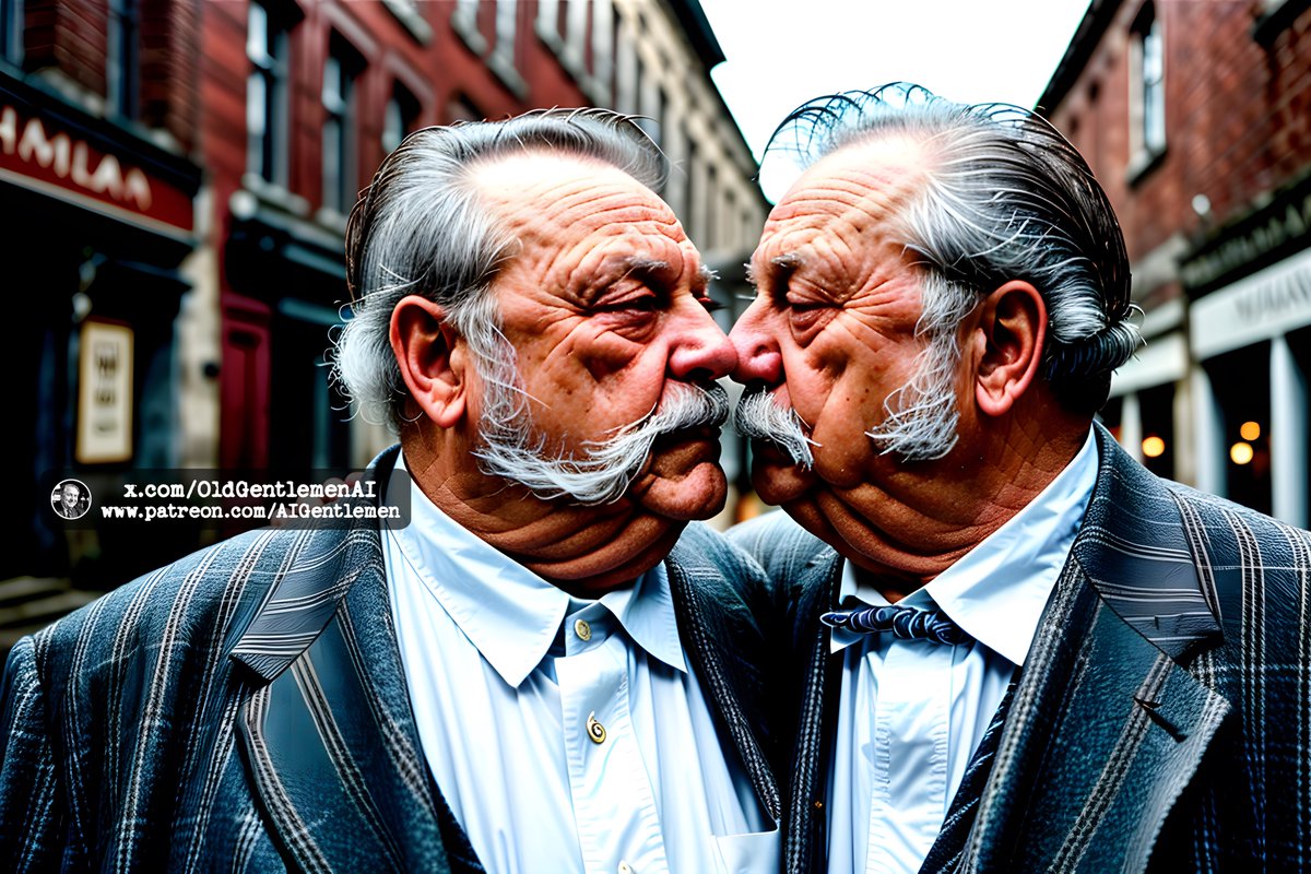📰 Sideburns Kisses (New)
📰 You can find more images related in my patreon.com/AIGentlemen