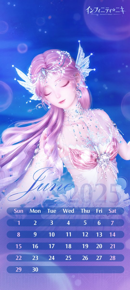 ♾️INFINITY | 奇想コレクション
|>2025年6月カレンダー
6月の空は、星と詩のささやきでいっぱい✦*
果てしない水の波に、泡や貝殻、波の音が子ども時代の約束を乗せて、遠くへゆらゆら──。
-------------✩--------------
スタイリストの皆さん、2025年6月のカレンダーが到着しました🎈