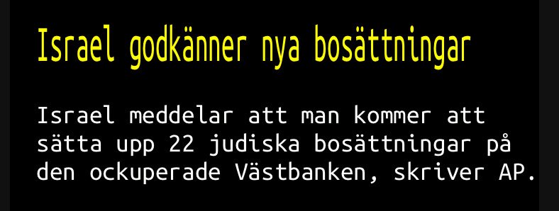 Stöld av palestinsk mark i strid med internationell rätt!