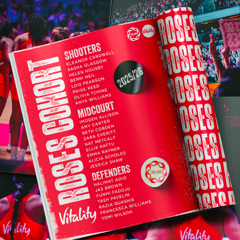 EnglandNetball's tweet photo. 🌹 @Vitality_UK Roses programme
✨ Future Roses programme
🌍 Netball World Youth Cup training squad

@JessThirlby and @soniaMkoloma have revealed the returners, rising stars and new faces for the 2025-26 season 📋

🖱 Look through the graphics and tap the link for the details!