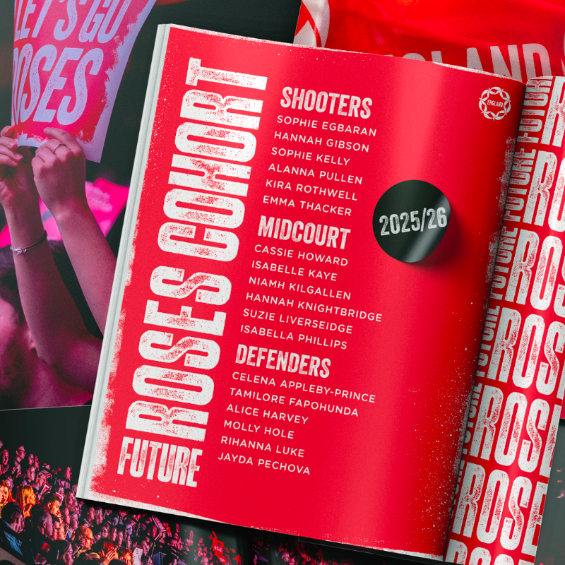 EnglandNetball's tweet photo. 🌹 @Vitality_UK Roses programme
✨ Future Roses programme
🌍 Netball World Youth Cup training squad

@JessThirlby and @soniaMkoloma have revealed the returners, rising stars and new faces for the 2025-26 season 📋

🖱 Look through the graphics and tap the link for the details!