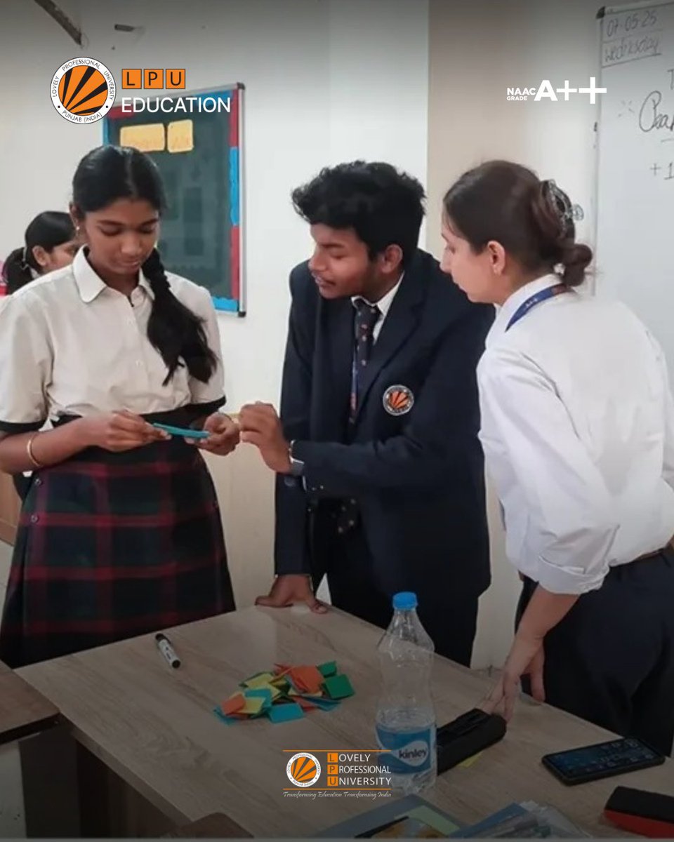 LPU_Education's tweet image. Interns from the School of Education, Lovely Professional University (LPU) brought learning to life through a dynamic chit game focused on verbs and sentence formation for Grade 10 students.
@lpuuniversity
#LPUInternship #SchoolOfEducation #GrammarGame #ExperientialLearning
