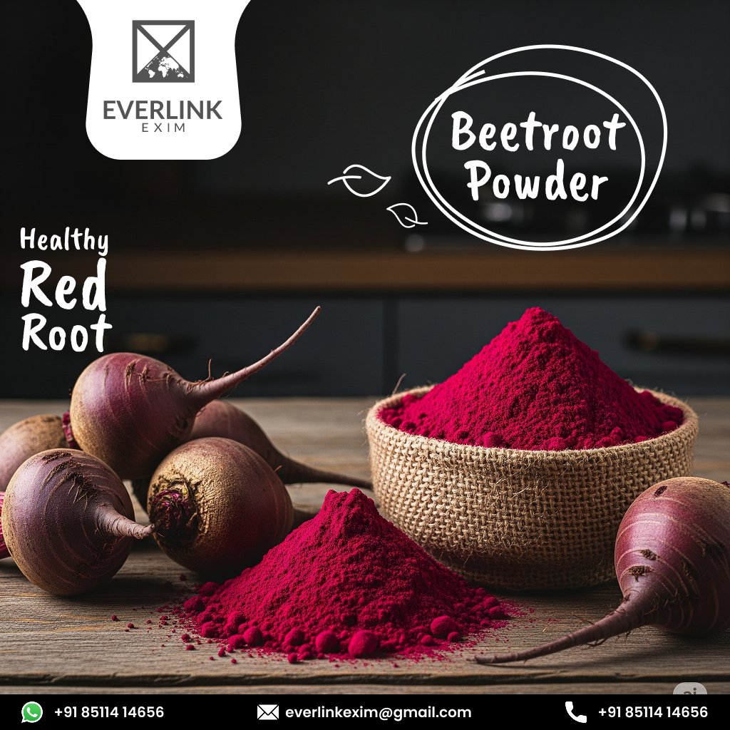 EverlinkExim's tweet image. Premium quality, consistent supply, and global standards—Everlink Exim’s beetroot powder is trusted by wholesalers and businesses worldwide. Partner with us for pure, potent, plant-based power. 🌍💼 #BeetrootPowder #B2BIngredients #EverlinkExim