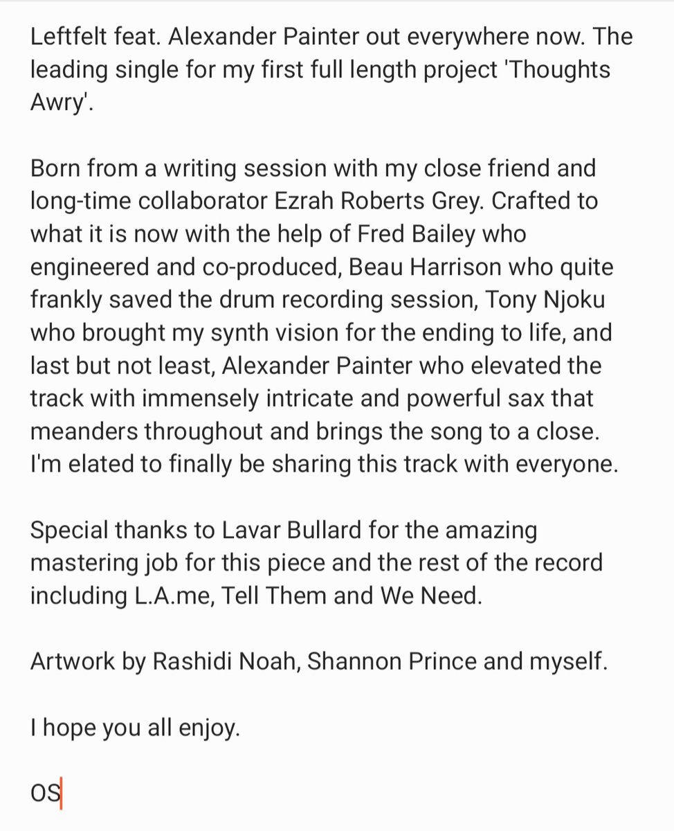 Leftfelt feat. Alexander Painter out everywhere now