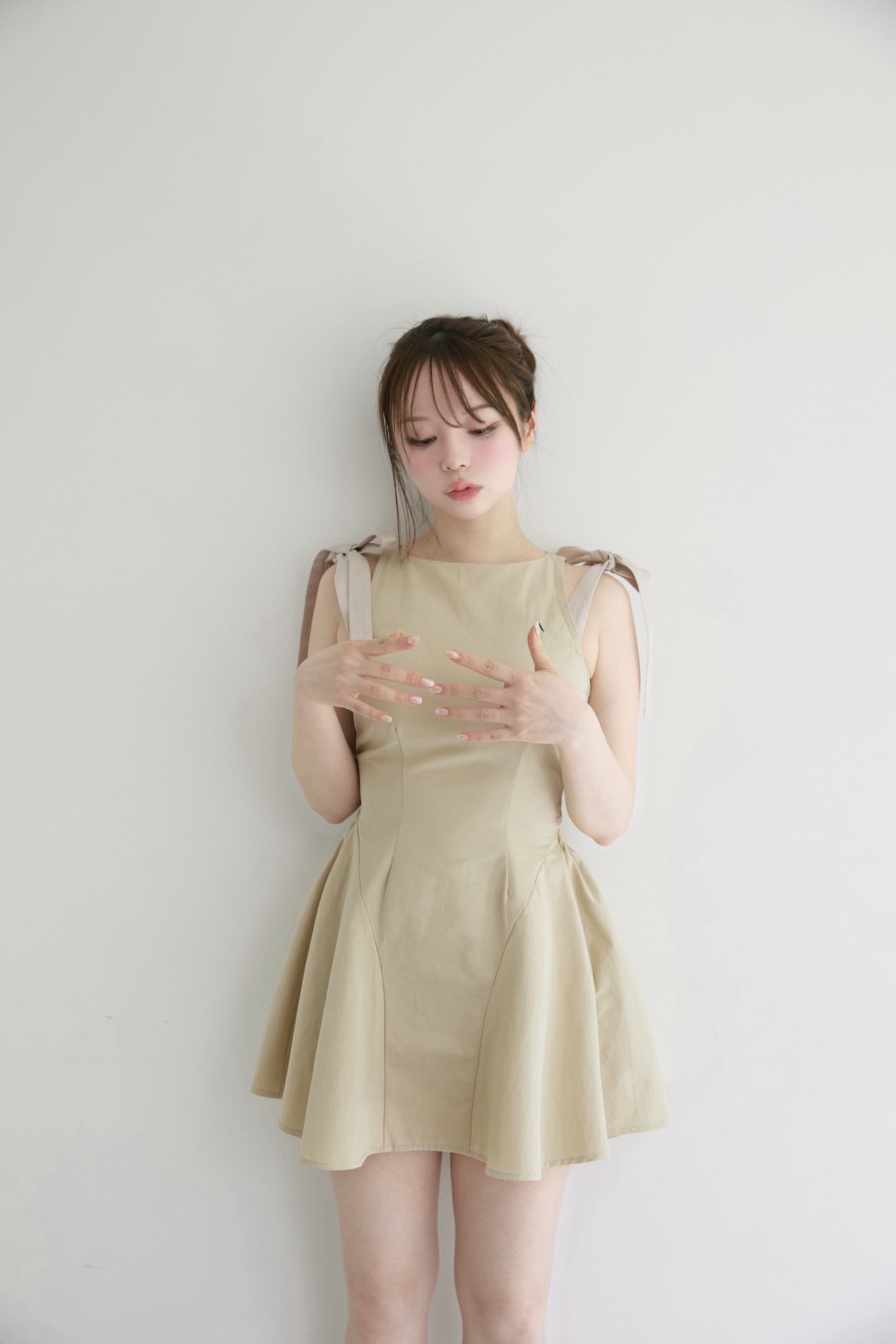 ANDMARY】Jozy ribbon flare mini dress
